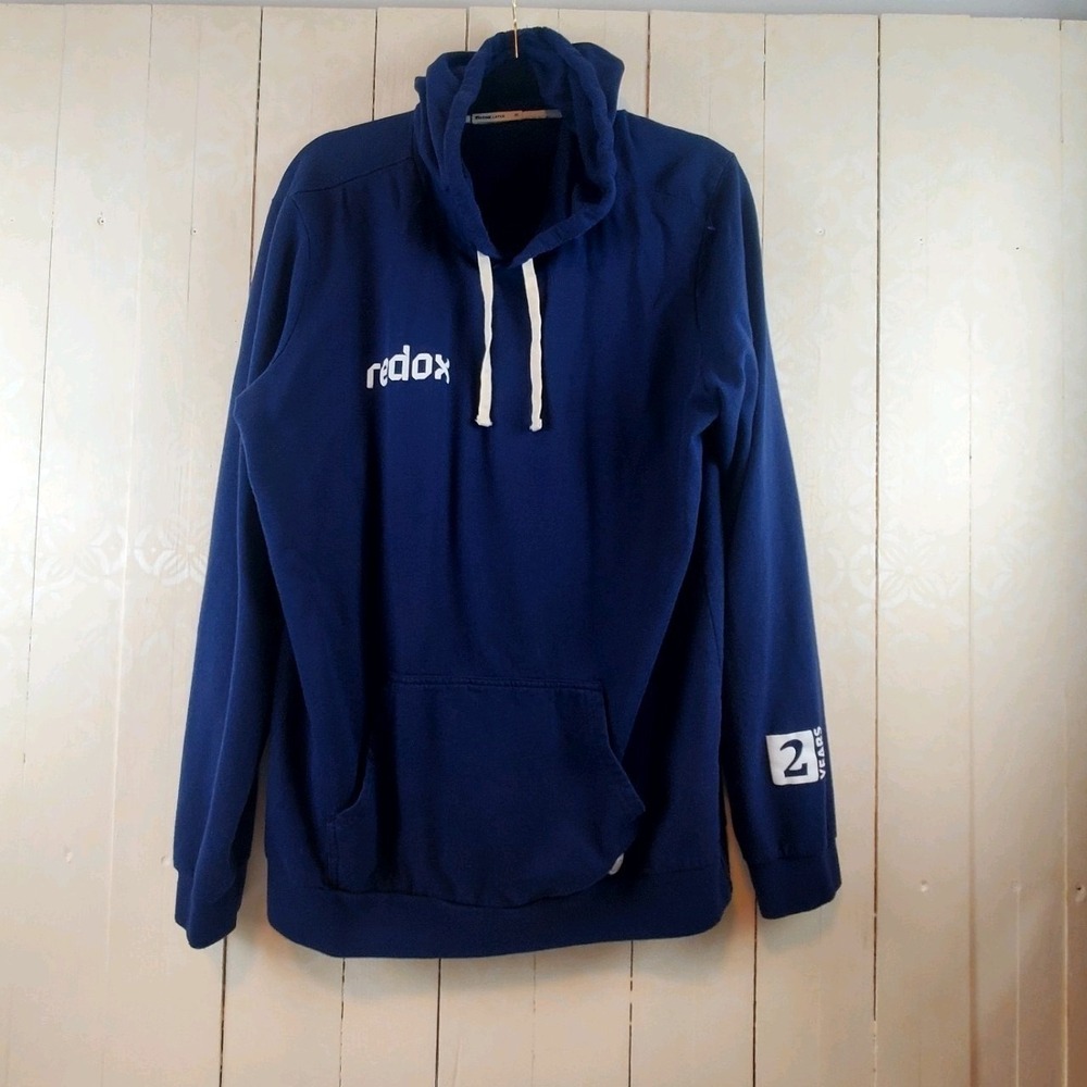Marine Layer Redox 2 Years Navy Blue Pullover Hoodie Sweatshirt Mens XL